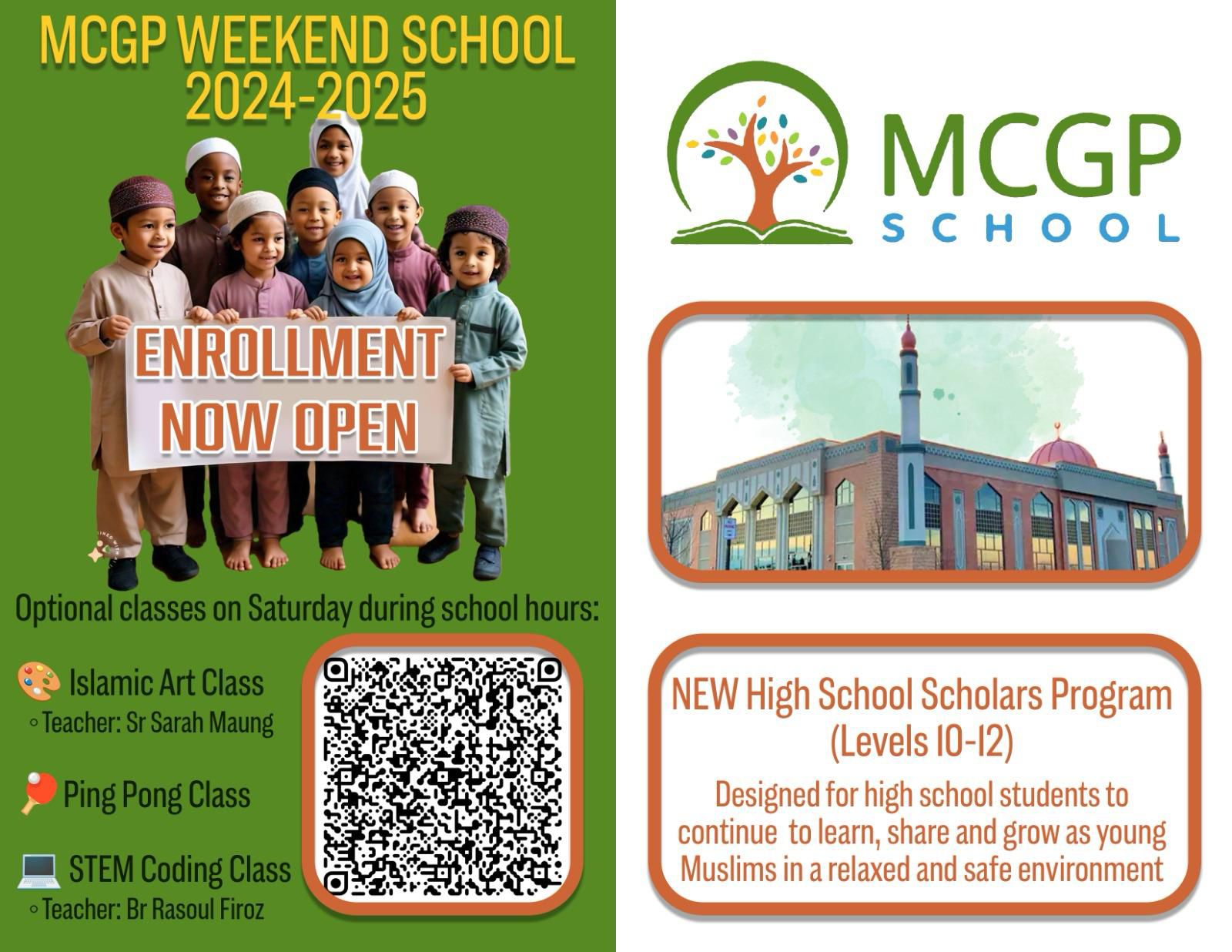 MCGP Weekend School Registration